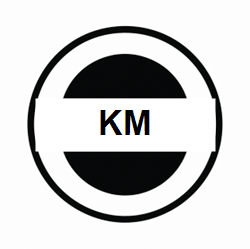 Circular kilometer marker pictogram