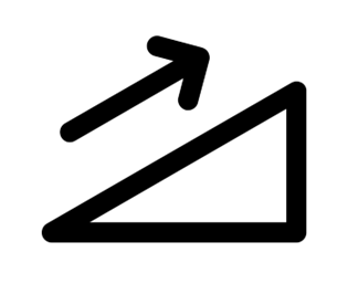 Stylized mountain profile pictogram